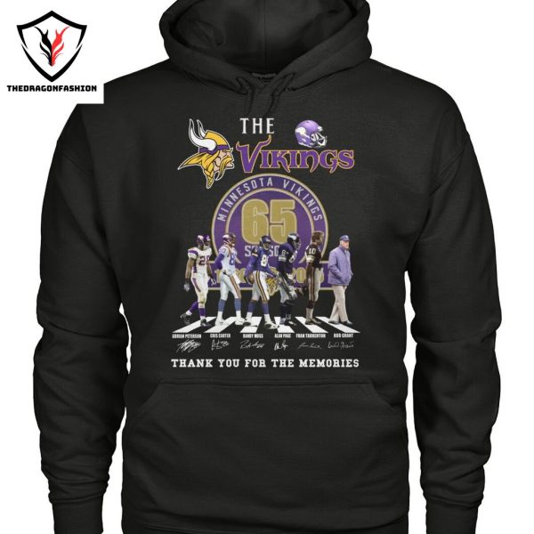 The Minnesota Vikings 65 Season Siganture Thank You For The Memories Unisex T-Shirt