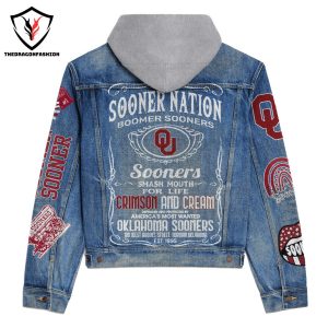 Oklahoma Sooners Football Sooner Nation Boomer Sooners Hooded Denim Jacket