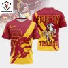 USC Trojans Fight On Trohans 3D T-Shirt – White