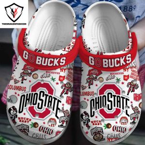 Ohio State Buckeyes Football Go Bucks Crocs – White