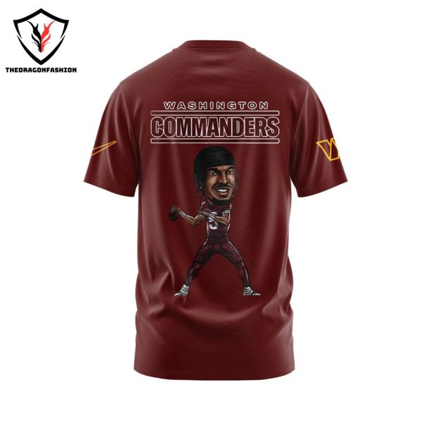 Washington Commanders Jayden Daniels Design 3D T-Shirt – Red