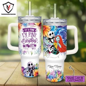 I Could Be Your Worst Nightmare Jack Skellington Tumbler With Handle And Straw