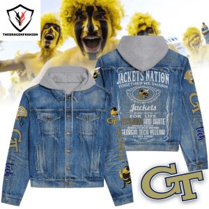 Georgia Tech Yellow Jackets – Jackets Nation Together We Swarm Hooded Denim Jacket