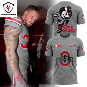 2024 Ohio State Buckeyes Gray Game 3D T-Shirt