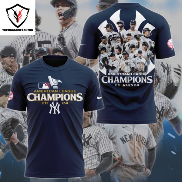 2024 ALCS – American League Champions New York Yankees 3D T-Shirt 2024 – Blue