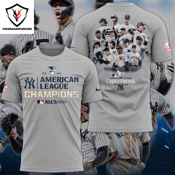 2024 ALCS – American League Champions New York Yankees 3D T-Shirt 2024 – Grey