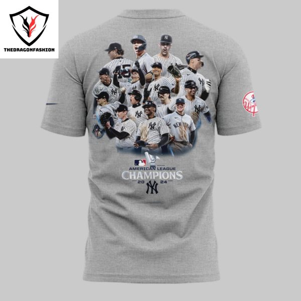 2024 ALCS – American League Champions New York Yankees 3D T-Shirt 2024 – Grey