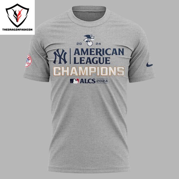 2024 American League Champions New York Yankees 3D T-Shirt – Grey