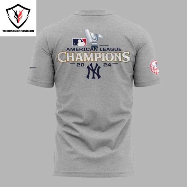 2024 American League Champions New York Yankees 3D T-Shirt – Grey