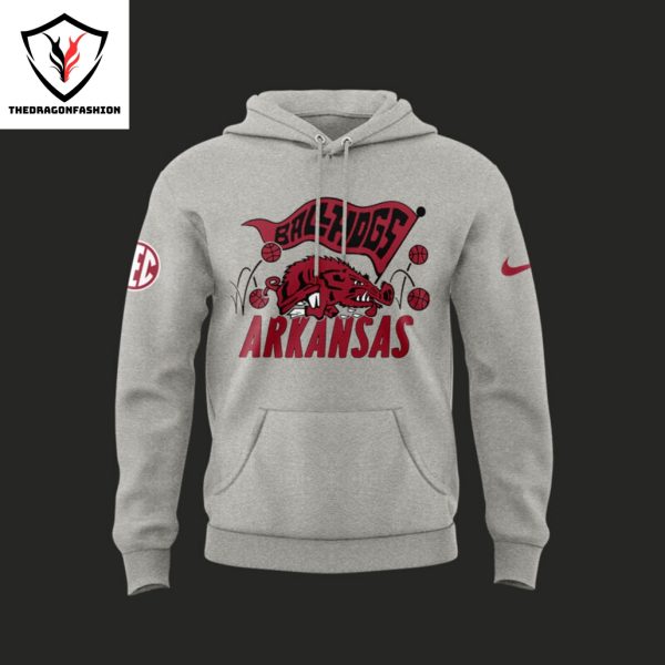 2024 Coach John Calipari Arkansas Basketball Gray Hoodie