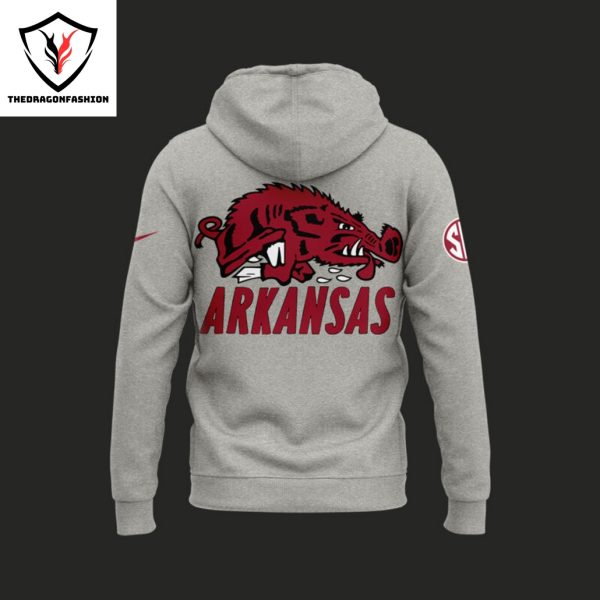 2024 Coach John Calipari Arkansas Basketball Gray Hoodie