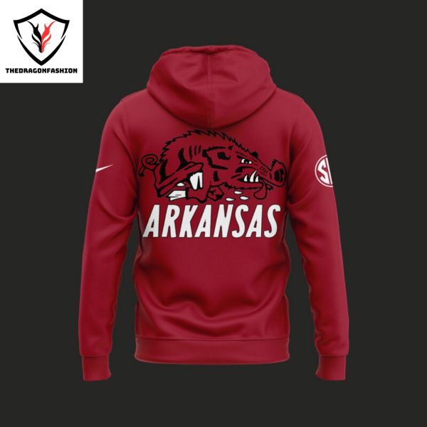 2024 Coach John Calipari Arkansas Basketball Red Hoodie