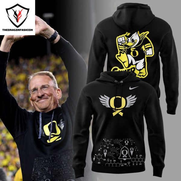 2024 Coach Oregon Ducks Cancer Logo Hoodie – Black x Gold