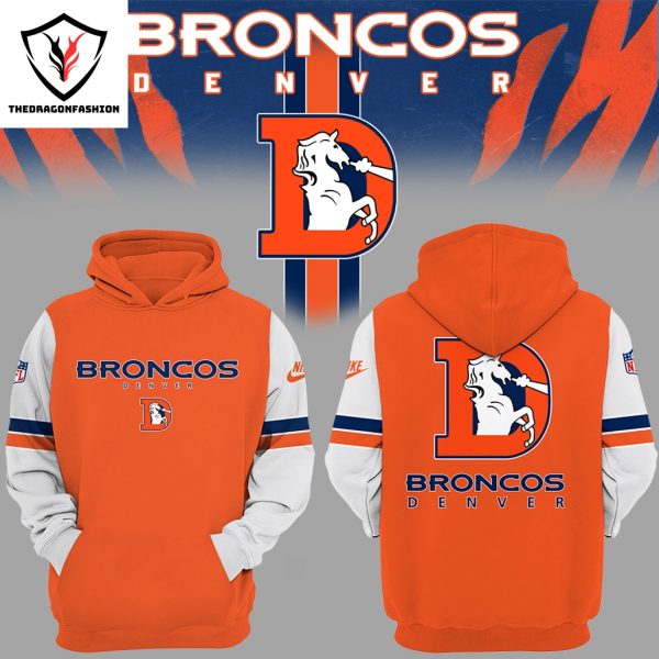 2024 Denver Broncos Football Team Logo Hoodie – Orange