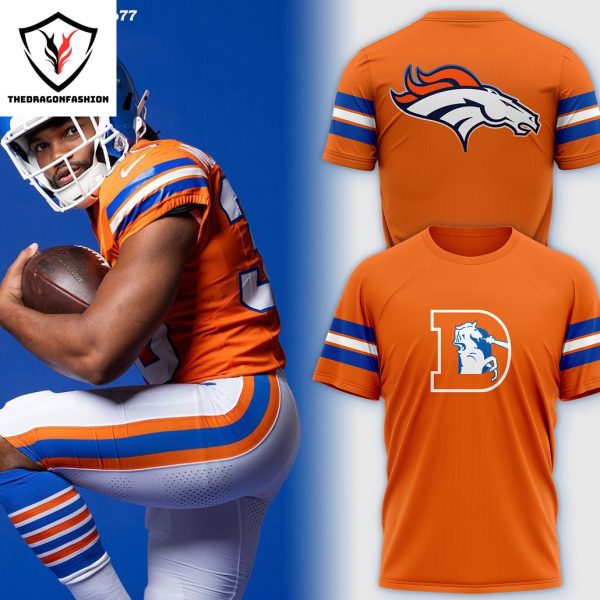 2024 Denver Broncos Throwback Design 3D T-Shirt