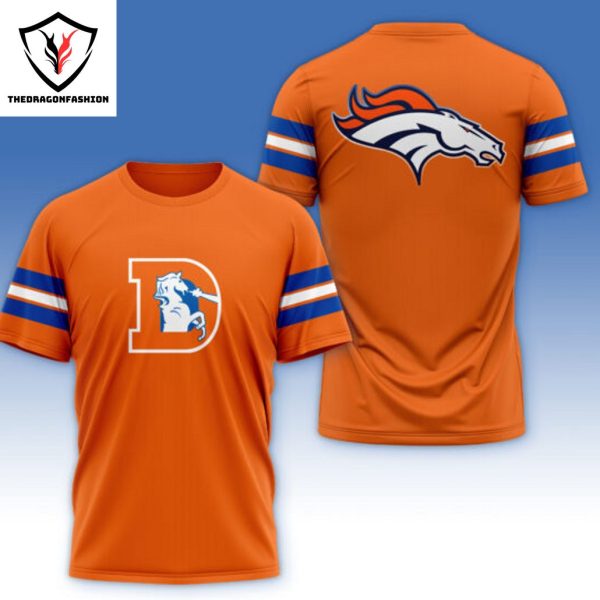 2024 Denver Broncos Throwback Design 3D T-Shirt