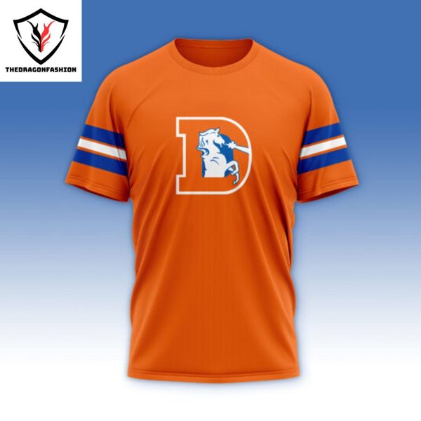 2024 Denver Broncos Throwback Design 3D T-Shirt