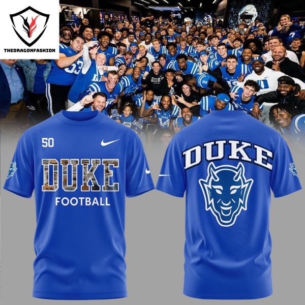 2024 Duke Blue Devils Football 3D T-Shirt – Blue