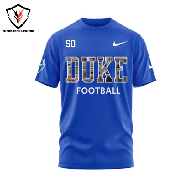 2024 Duke Blue Devils Football 3D T-Shirt – Blue