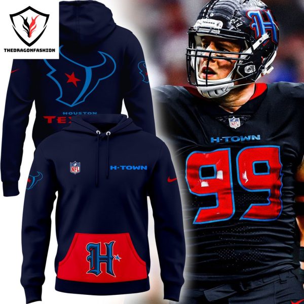 2024 Houston Texans H-Town Design Blue Hoodie