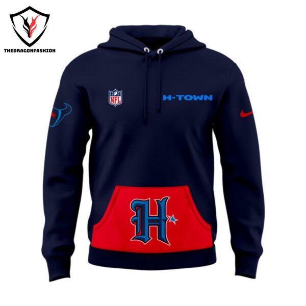 2024 Houston Texans H-Town Design Blue Hoodie