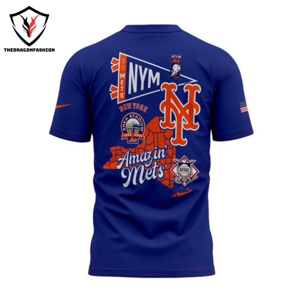 2024 New York Mets Never Stop Fighting For America OMG 3D T-Shirt