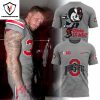 2024 Ohio State Buckeyes Gray Game 3D T-Shirt – White