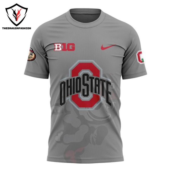 2024 Ohio State Buckeyes Gray Game 3D T-Shirt