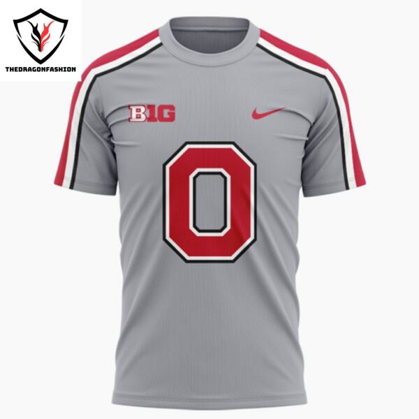 2024 Ohio State Buckeyes Gray Game 3D T-Shirt