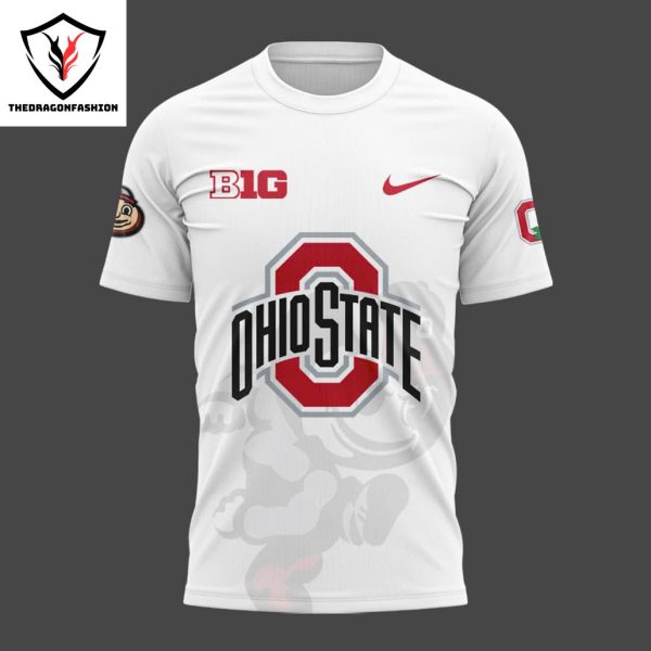 2024 Ohio State Buckeyes Gray Game 3D T-Shirt – White