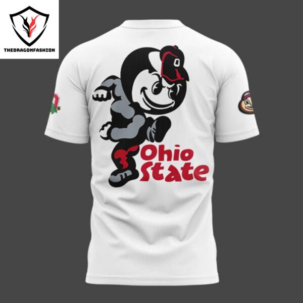 2024 Ohio State Buckeyes Gray Game 3D T-Shirt – White