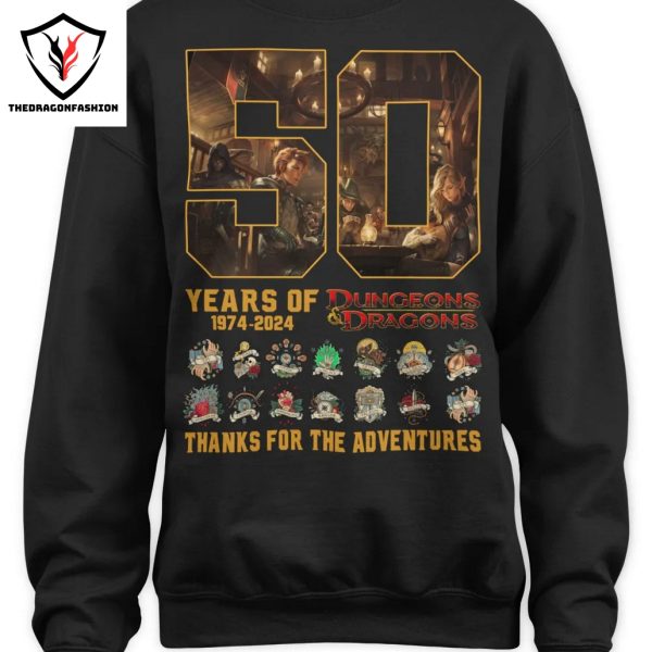 50 Years Of 1974-2024 Dungeons & Dragons Thank You For The Memories Unisex T-Shirt