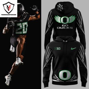 2024 Oregon Ducks Cancer Logo Black Hoodie