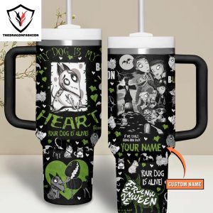 Personalized Frankenweenie Hear Your Dog Is Alive Tumbler With Handle And Straw