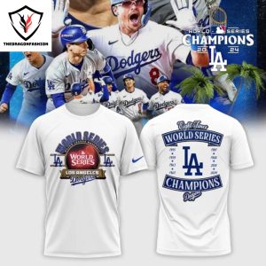 2024 Los Angeles Dodgers World Series Champions Eight Times 3D T-Shirt – White