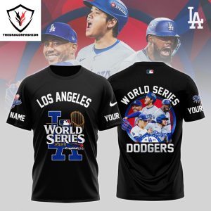 Personalized Los Angeles Dodgers World Series 2024 3D T-Shirt – Black