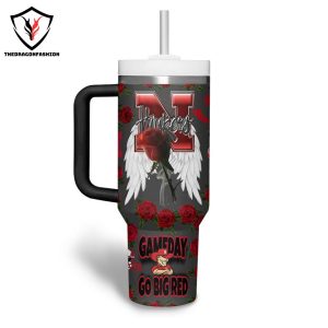 Personalized Nebraska Cornhuskers – Gameday Go Big Red  Tumbler With Handle And Straw