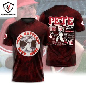 Pete Rose The Battler 1973 NL MVP 3D T-Shirt