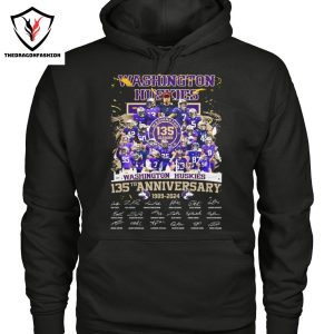 Washington Huskies 135th Anniversary 1989-2024 Signature Unisex T-Shirt