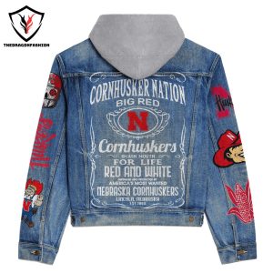 Nebraska Cornhuskers Nation Big Red Hooded Denim Jacket