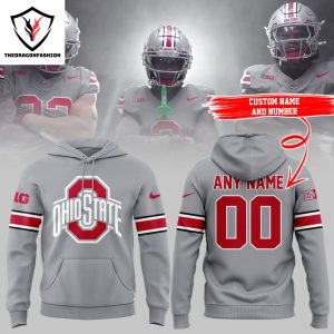 Personalized Ohio State Football 2024 Design Hoodie – Grey