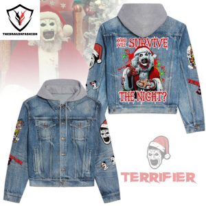 Terrifier – Who Will Survive The Night Hooded Denim Jacket