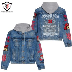 Nebraska Cornhuskers Nation Big Red Hooded Denim Jacket