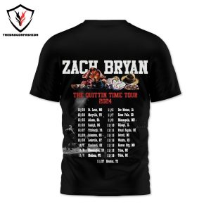 Zach Bryan The Quittin Time Tour 2024 3D T-Shirt