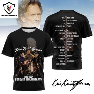 Rest In Peace Kris Kristofferson 1936-2024 Thank You For The Memories 3D T-Shirt