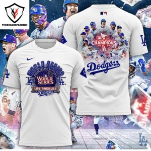 Los Angeles Dodgers 2024 National League Champions, World Series 3D T-Shirt