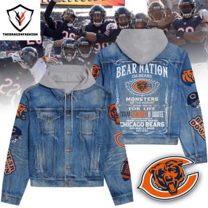 Bear Nation Chicago Bears Hooded Denim Jacket