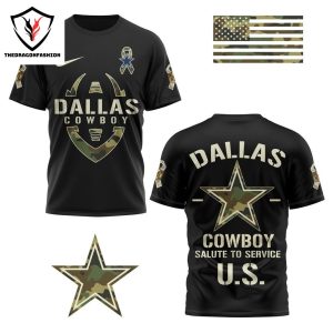 Dallas Cowboys Salute To Service 3D T-Shirt