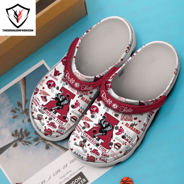 Alabama Crimson Tide – Roll Tide White Crocs