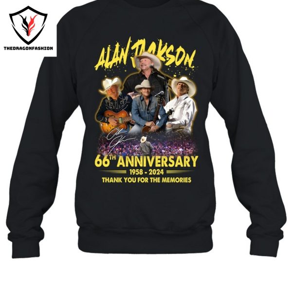 Alan Jackson 66th Anniversary 1958-2024 Signature Thank You For The Memories Unisex T-Shirt